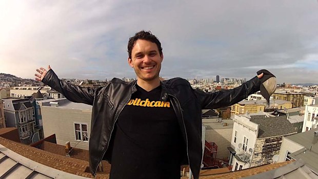 Brett Welch on the roof of his apartment in San Francisco's Mission district.