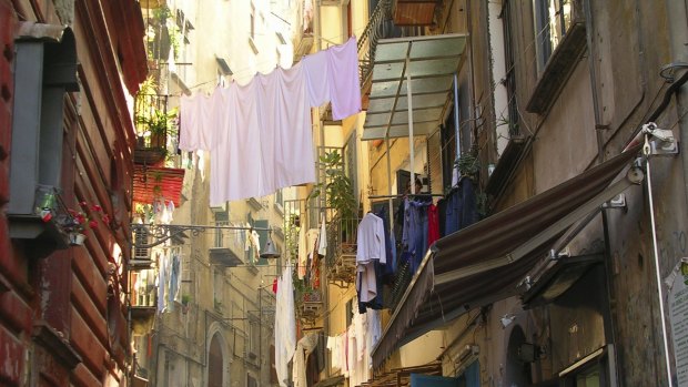 Laundry in Naples.