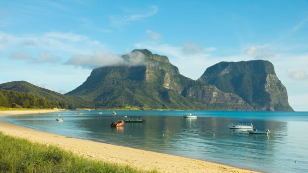 Mount Lidgbird and Mount Gower, on  Lord Howe Island.