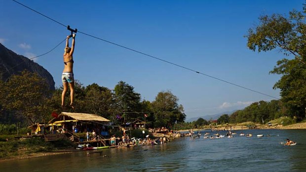 Several tourists had died or were injured on the Xong River in Vang Vieng last year while engaging in ''dangerous water activities,'' the Vientiane Times said.