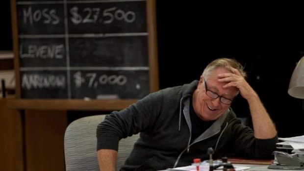Steve Bisley, in rehearsal for the MTC production of Glengarry Glen Ross. Bisley, who left the production due to illness, has been shortlisted for the National Biography Award,