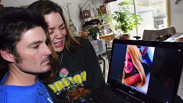 Helium death ... Justin Earp says the death of his stepdaughter Ashley Long, pictured on the laptop, was down to peer pressure.