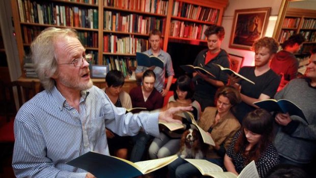 Douglas Lawrence and the Australian Chamber Choir rehearse for their concert celebrating the Bach dynasty.