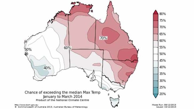 Outlook for temperatures January-March 2014