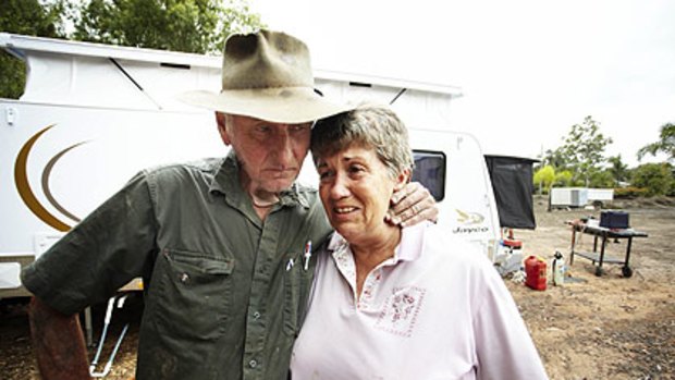 Condamine residents Peter and Gillian Low on January 7.