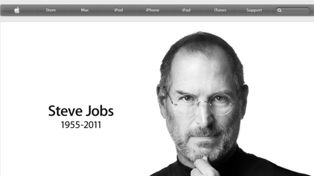 Apple's website commemorates Steve Jobs.