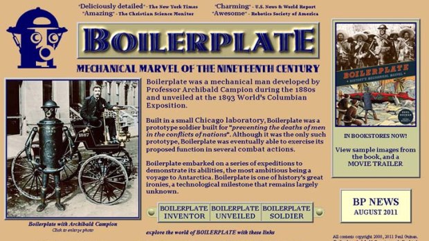 Boilerplate ... the "mechanical man".