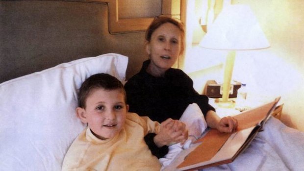 Gigi Jordan  and her son, Jude Mirra. Jordan is charged with killing her autistic 8-year-old son in a deluxe New York hotel in February 2010. 