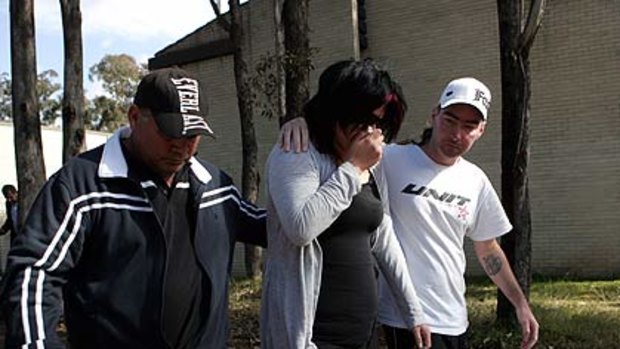 Kiesha Abrahams' uncle Rodney Jones, mother Kristi Abrahams and stepfather Robert Smith.