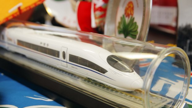 Council Gifts. Pictured - A model of a bullet train received from Changchun delegates, part of the collection of the gifts received by the Warrnambool City Council, mostly from Warrnambool's sister city. 140702RG38 Picture: ROB GUNSTONE