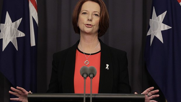The venue for Julia Gillard's question and answer session with Ben Elton was cancelled at the last minute.