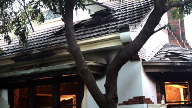 Judy Moran's home in Moonee Ponds was damaged by a fire last night.
