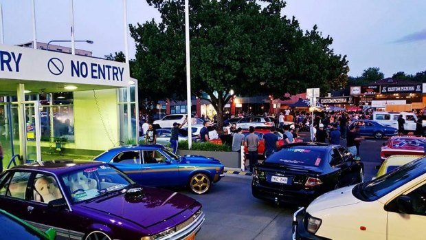 It has been a long-time ritual for car enthusiasts to gather in Braddon to show off their vehicles during Summernats. This scene is from 2015.