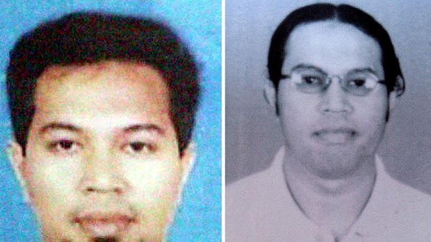 Two photos of suspect Noordin Mohammad Top.