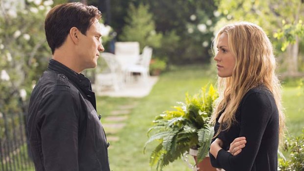 Under the Bon Temps sun: Bill and Sookie plan to argue to the death.