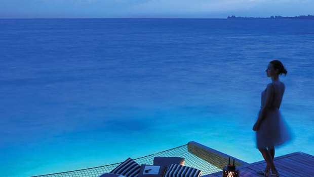 Blue day ... Shangri-La's Villingili resort on one Addu Atoll's four islands.