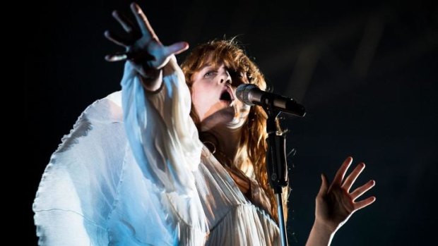 Florence Welch of the band Florence and the Machine perform for fans during Splendour in the Grass on July 25, 2015 in Byron Bay. 