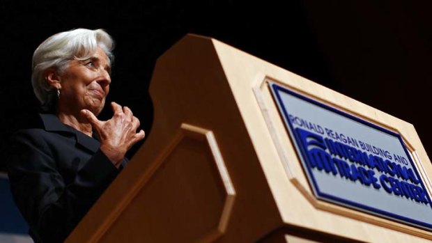 Trouble ahead ... the IMF, headed by Christine Lagarde, pictured, has released dire predictions about the global and Australian economy.