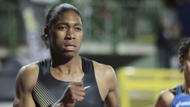 World champion Caster Semenya competes in the women's 800 metres event in Italy on Tuesday.