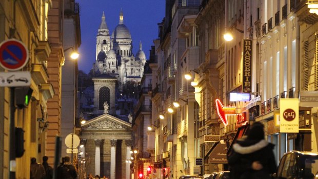 The Notre-Dame-de-Lorette church and the Basilica of the Sacre Coeur in Paris. 