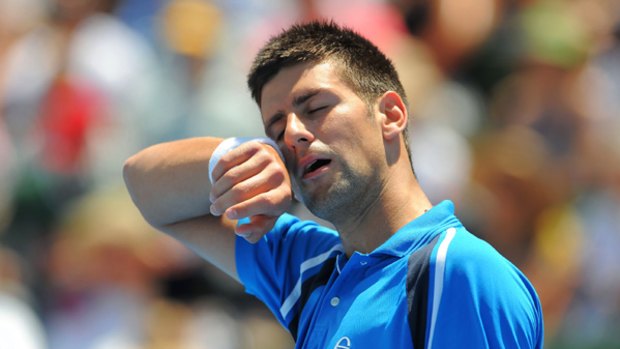 Novak Djokovic of Serbia lost to Bernard Tomic 6-4, 3-6, 7-5.