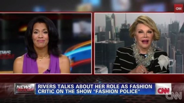Joan Rivers during a CNN interview about her new book and caustic humour.