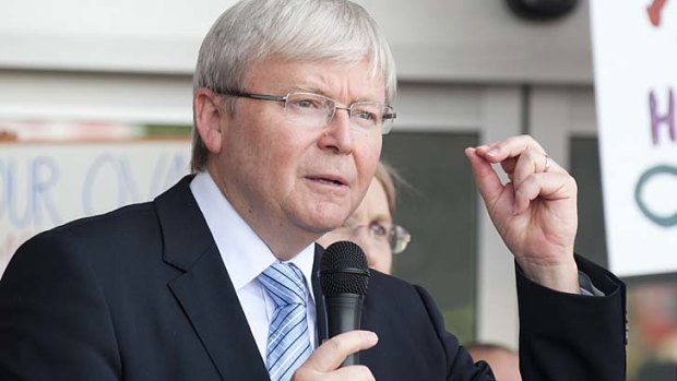 His say-so: Kevin Rudd backs rank-and-file preselection.