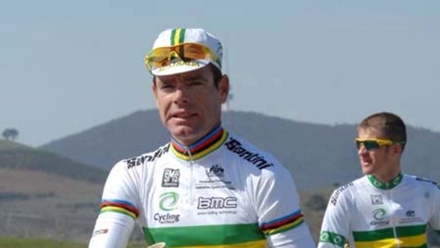 Cadel Evans enjoys a shot of coffee while training in Canberra last month ahead of the world road race championships.