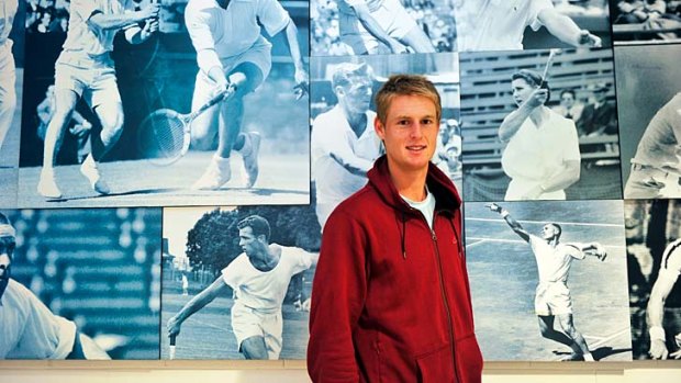 Tough challenge: Young tennis champ Luke Saville.