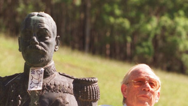 At Yarramalong with a bronze bust of Prince Albert.