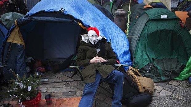 An Occupy London Stock Exchange protestor.