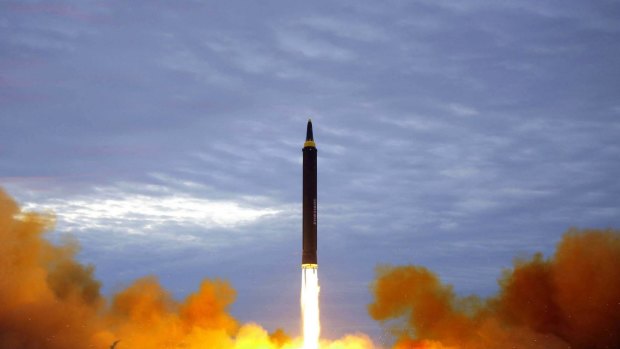 A North Korean missile test in August.