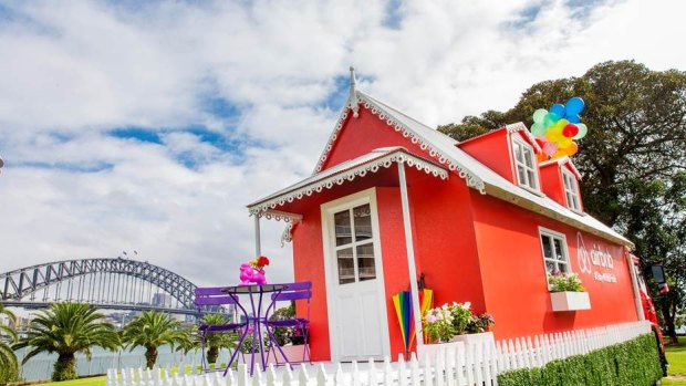 White picket fences: Airbnb's The Big Gay Stay.
