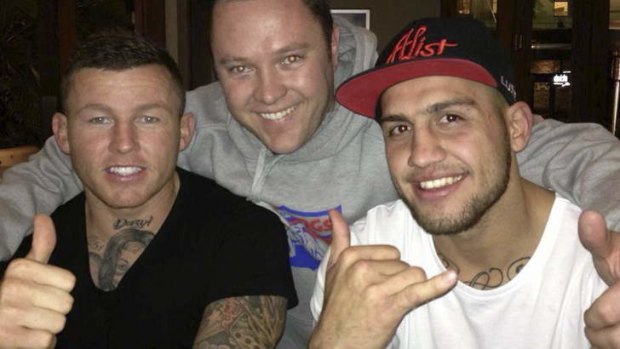 Ferguson with another who has had problems, Todd Carney, left.
