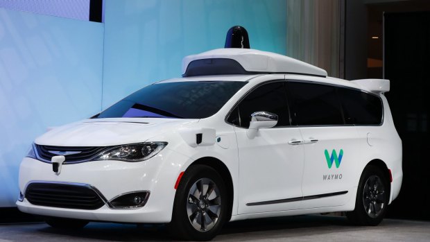 A Chrysler Pacifica hybrid autonomous car, by Google. Disengagements happen when a human tester needs to take control to avoid an accident or respond to technical problems.