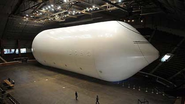 The huge Bullet 580 inflated.