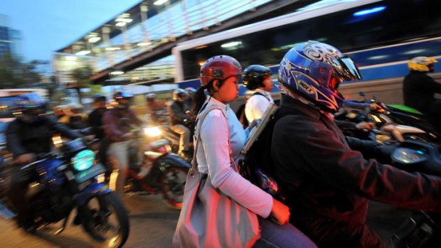 Rush hour in Jakarta, one of the world's most gridlocked cities and now at the heart of Indonesia's extraordinary growth.