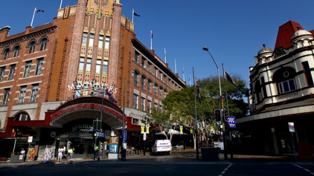 The Wickham Street end of Brunswick Street Mall in Fortitude Valley.