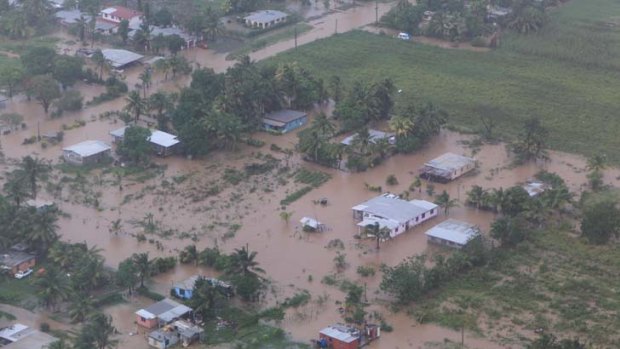 Under water ... much of Fiji has been flooded.