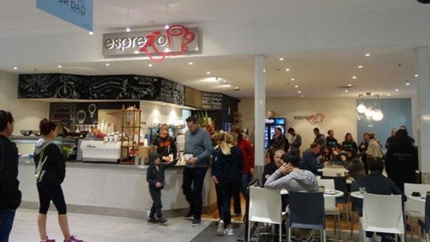Esprezzo cafe inside the Noranda Palms shopping centre. 