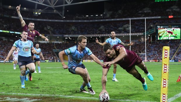 Solid: Corey Oates sealed the match with this try.