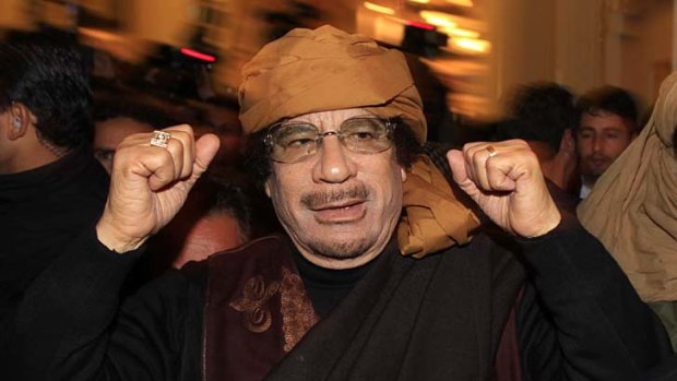 Libya's leader Muammar Gaddafi.