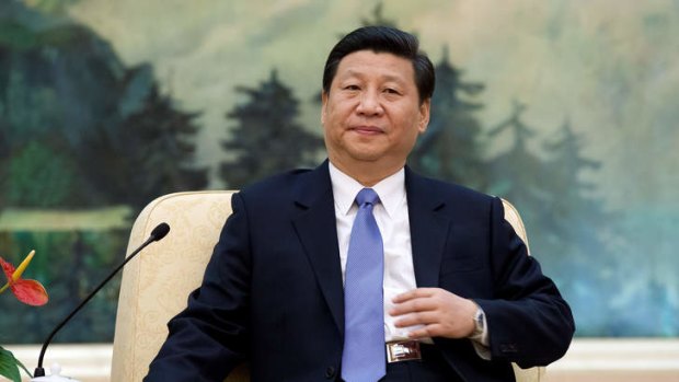 Stayed close ... Chinese Communist Party Secretary General and the country's new leader Xi Jinping.