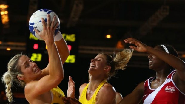 Australia's Julie Corletto controls the ball.