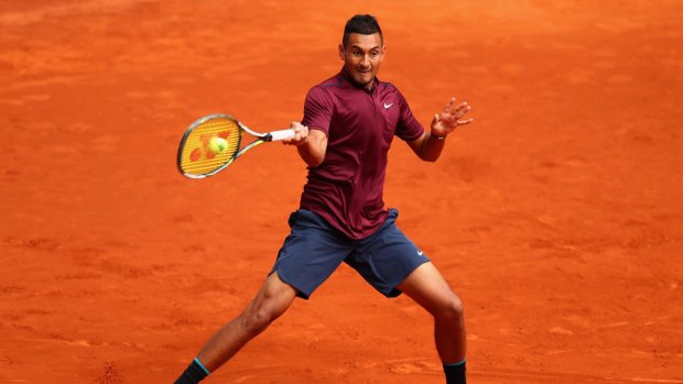 Shot-maker: Nick Kyrgios is set to make a charge for the French Open title.