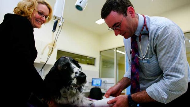 Dr Sam Long, Head of Neurology with patient, Ruby. Credit: Wyndham Weekly.