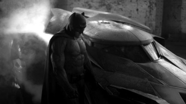 Ben Affleck as Batman in upcoming movie <i>Batman v Superman: Dawn of Justice</i>.