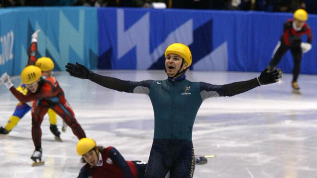Australia is in Steven Bradbury's position now, with global financial turmoil making it the destination of choice for spooked investors.