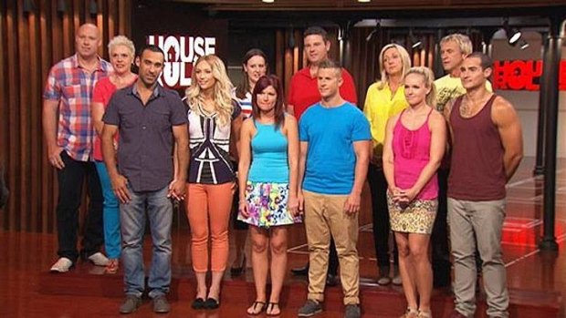 <i>House Rules</i> teams: Carole and Russell (far right, back) are the first to succeed, according to Candy and Ryan (front, centre) .