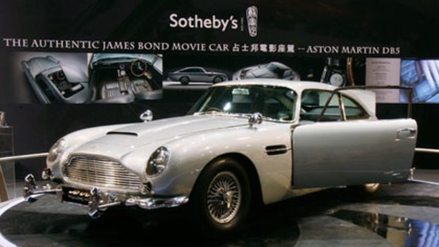 The Aston Martin car driven in the James Bond films.